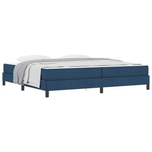 vidaXL Boxspringbett mit Matratze Blau 200 x 200 cm Stoff