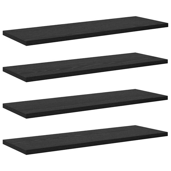 vidaXL Regalbrett 4 pcs Schwarz 60 x 20 x 1,5 cm Holzwerkstoff