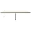 vidaXL Markise Manuell Einziehbar mit LED 600x300 cm Creme