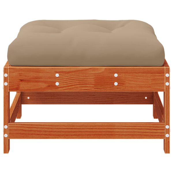 vidaXL Gartenfu&szlig;st&uuml;tze Massives Kiefernholz Wachsbraun