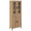 vidaXL Highboard 2 Stk. Artisan-Eiche 69,5 x 34 x 180 cm Holzwerkstoff