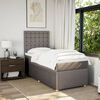 vidaXL Boxspringbett mit Matratze Taupe 80x200 cm Stoff
