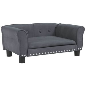 vidaXL Hundebett Dunkelgrau 70x45x30 cm Samt