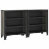 vidaXL Lagerschr&auml;nke 2 Stk. Grau 72x36x82 cm Metall und MDF