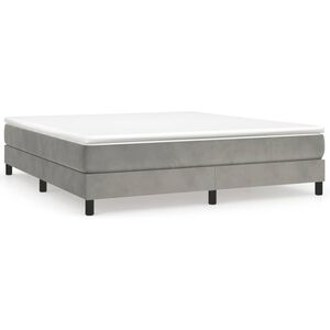 vidaXL Boxspringbettgestell Hellgrau 160x200 cm Samt
