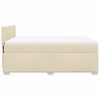 vidaXL Boxspringbett mit Matratze Creme 140x190 cm Stoff