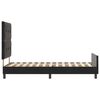 vidaXL Boxspringbett mit Kopfteil Schwarz 90 x 190 cm Samt