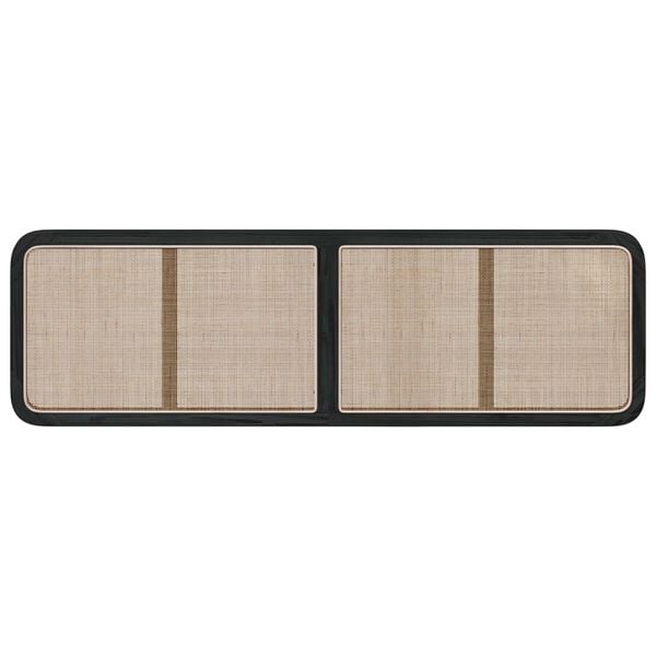 vidaXL Kopfteil mit Kopfteil Schwarz 180 x 55 x 3 cm Rattan