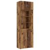 vidaXL Lagerschrank mit Regalen Altholz 70 x 42,5 x 225 cm