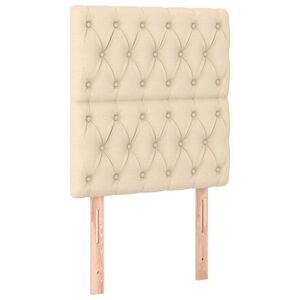 vidaXL Kopfteil Creme 80x7x118/128 cm Stoff