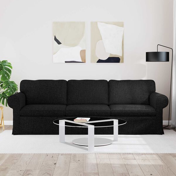 vidaXL Sofa Schwarz Gesamtabmessungen: 245 x 82 x 80 cm (B x T x H)