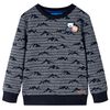 Kinder-Sweatshirt Marineblau Melange 104