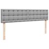 vidaXL Ottoman-Bett mit Matratze Hellgrau 160x200 cm Stoff