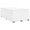 vidaXL Boxspringbett mit Matratze Wei&szlig; 120x190 cm Kunstleder