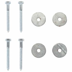 vidaXL Erdanker 4 pcs Silber &Oslash;10 x 60 cm Galvanisiertes Metall