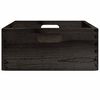 vidaXL Holzkiste mit Griffen Schwarz 40x30x13 cm Massivholz Kiefer