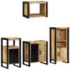 vidaXL Badezimmerm&ouml;bel-Set 4 stk. Braun und Schwarz 55 x 35 x 60 cm
