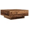vidaXL Couchtisch Altes Holz und Blau 80 x 80 x 31 cm Holzwerkstoff