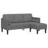 vidaXL Sofa Set mit Kissen 2 pcs Dunkelgrau Polyester
