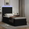 vidaXL Bett mit Stauraum und LED Schwarz 90 x 200 cm Kunstleder