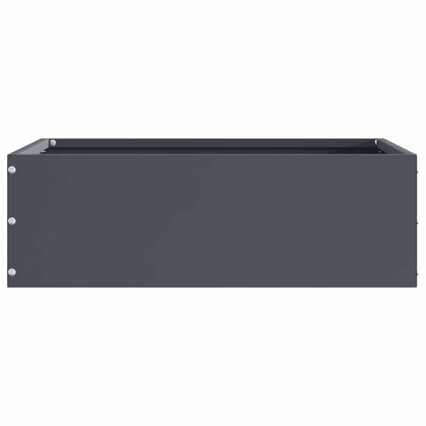 vidaXL Raseneinfassung 6 pcs Anthrazit 40 x 40 x 13 cm Stahl