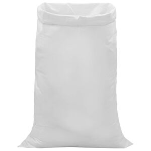vidaXL Gewebte S&auml;cke 50 Stk. Wei&szlig; 100 x 150 cm PP