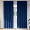 vidaXL Verdunkelungs-Vorh&auml;nge mit Ringen 2 pcs Dunkelblau 245 x 140 cm