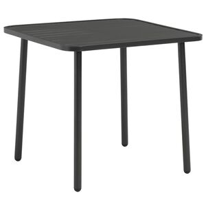 vidaXL Gartentisch Dunkelgrau 80x80x72 cm Stahl