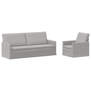 vidaXL Sofa-Set 2 pcs Wolkengrau Stoff
