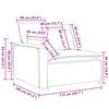 vidaXL Modulares Sofa Endmodul mit Armlehne Kissen Schwarz 100 cm