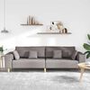 vidaXL Sofa mit Kissen Taupe 250 x 77 x 76 cm Stoff