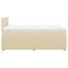 vidaXL Boxspringbett mit Matratze Creme 120x190 cm Stoff