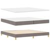 vidaXL Boxspringbett mit Matratze Taupe 200 x 200 cm Stoff