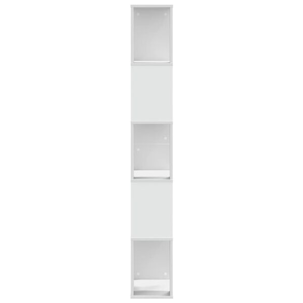 vidaXL Bücherregal 5 Böden Weiß 45x23,5x162,5 cm Holzwerkstoff