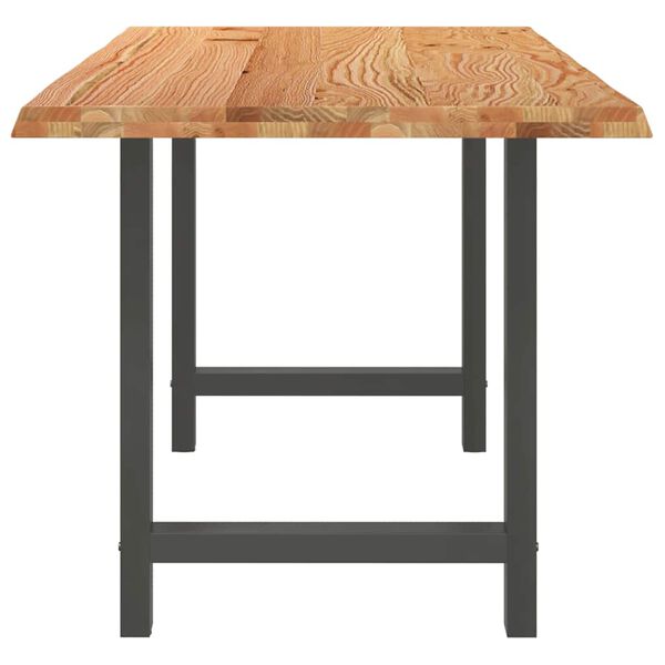 vidaXL Esstisch Hellbraun 240x80x74 cm Massivholz Eiche Rechteckig