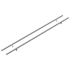 vidaXL Schrankgriff 2 pcs Silber 800 mm Edelstahl