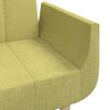 vidaXL Schlafsofa 2-Sitzer mit 2 Kissen Gr&uuml;n Stoff