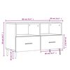 vidaXL TV-Schrank Wei&szlig; 80x36x50 cm Holzwerkstoff