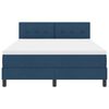 vidaXL Boxspringbett mit Matratze mit Kopfteil Blau 160 x 200 cm Stoff