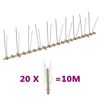 vidaXL 20-tlg. Vogelabwehr-Spikes-Set 10 m Kunststoff 2-reihig