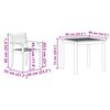 vidaXL Garten Essgruppe 3 pcs Braun Massivholz Akazie