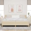 vidaXL Boxspringbett mit Matratze Creme 200 x 200 cm Polyester