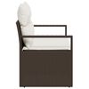 vidaXL Garten-Sofa mit Kissen 120 x 62 x 69 cm Poly-Rattan