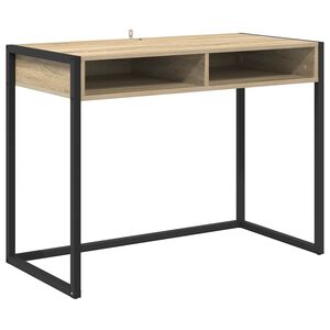 vidaXL Schreibtisch mit Speicher Sonoma 100 x 50 x 75 cm Holzwerkstoff