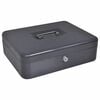 vidaXL Geldbox mit Schloss Dunkelgrau 30 x 24 x 9 cm Stahl