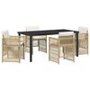 vidaXL Garten Essgruppe 5 pcs Beige Pulverbeschichteter Stahl
