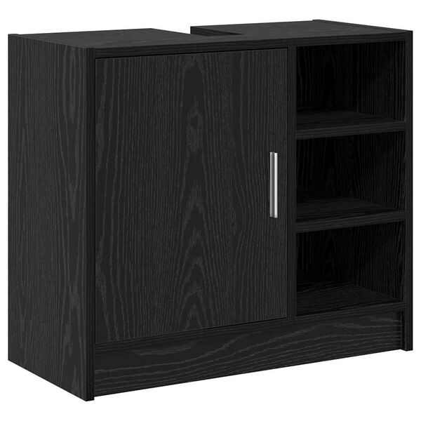 vidaXL Waschbecken-Schrank mit Speicher Schwarze Eiche 63 x 29 x 55 cm