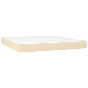 vidaXL Taschenfederkernmatratze Mittel Creme 180x200x20 cm Stoff