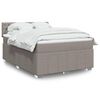 vidaXL Boxspringbett mit Matratze Taupe 140x200 cm Stoff
