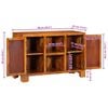 vidaXL Sideboard Mehrfarbig 90x35x60 cm Massivholz Akazie